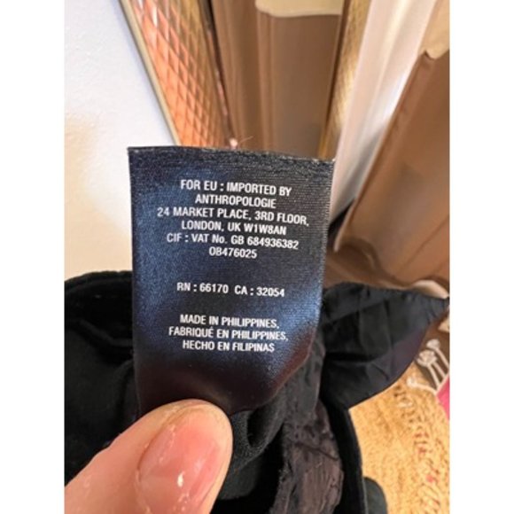 The Essential SLIM By ANTHROPOLOGIE Mid Rise Stretch Ankle Pants Size 8 Black - Picture 6 of 7